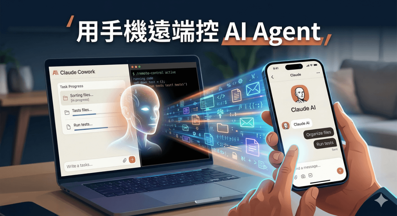 Claude Cowork Dispatch 與 Remote Control - 用手機遠端控制你的 AI Agent
