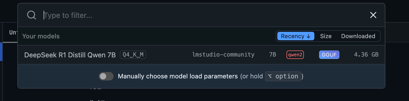 Select a model to load