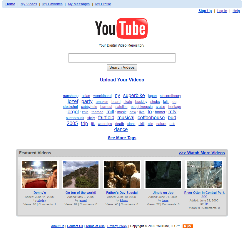 Youtube 2005（圖源網路）