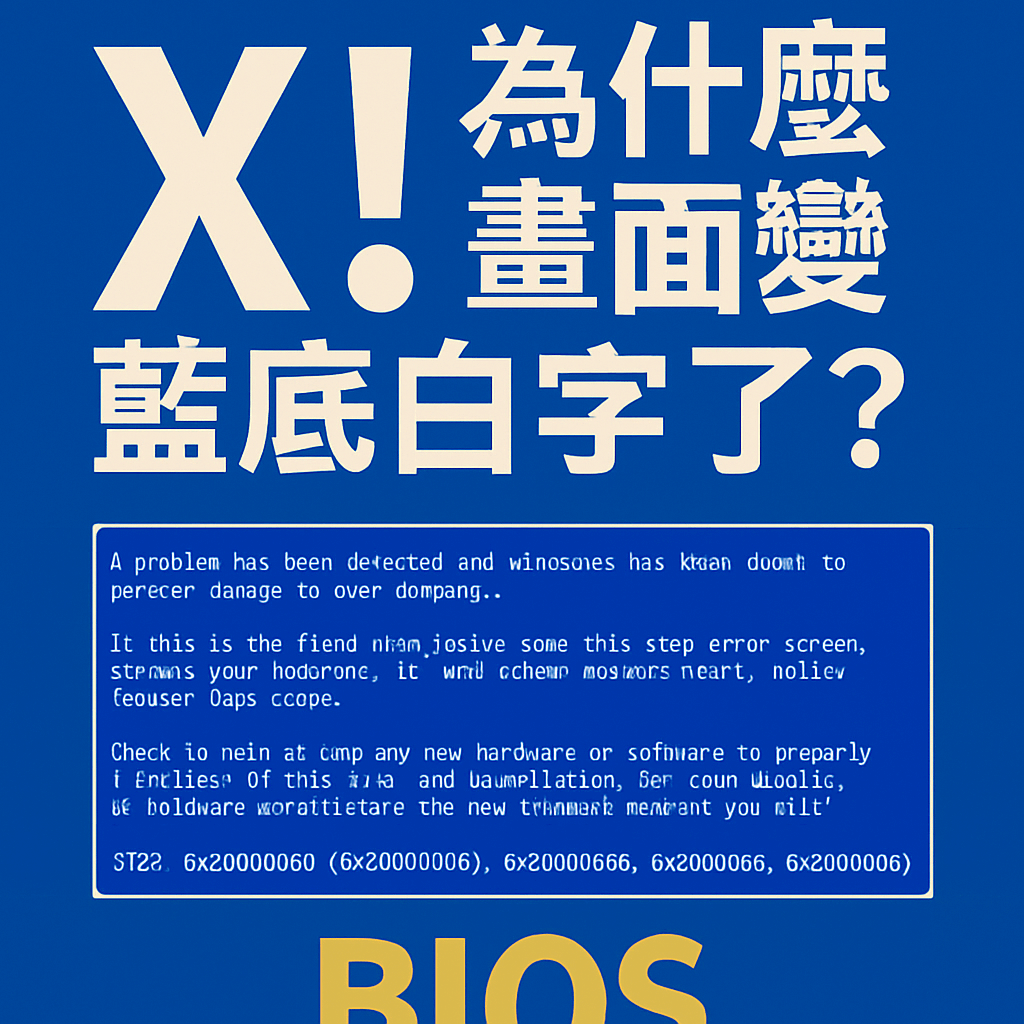 X！為什麼畫面變藍底白字了？藍屏死機與 BIOS 的恐懼回憶