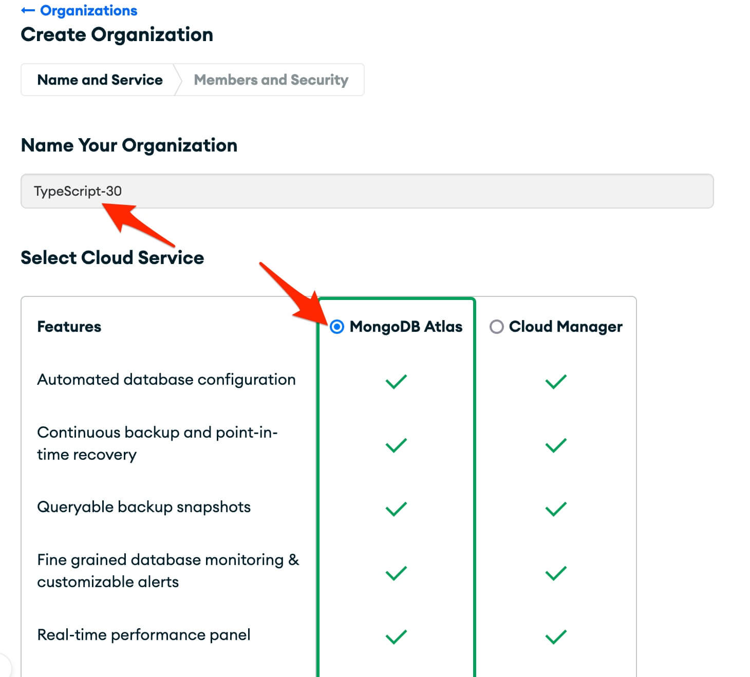 Create Organization