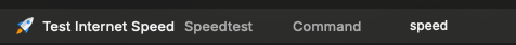 Raycast - Speedtest