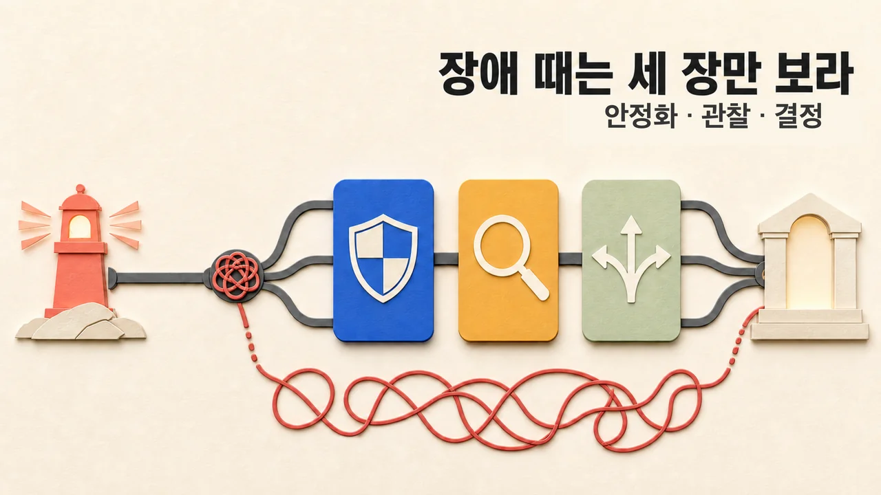 장애 대응의 인지 부하를 줄이는 세 장 카드