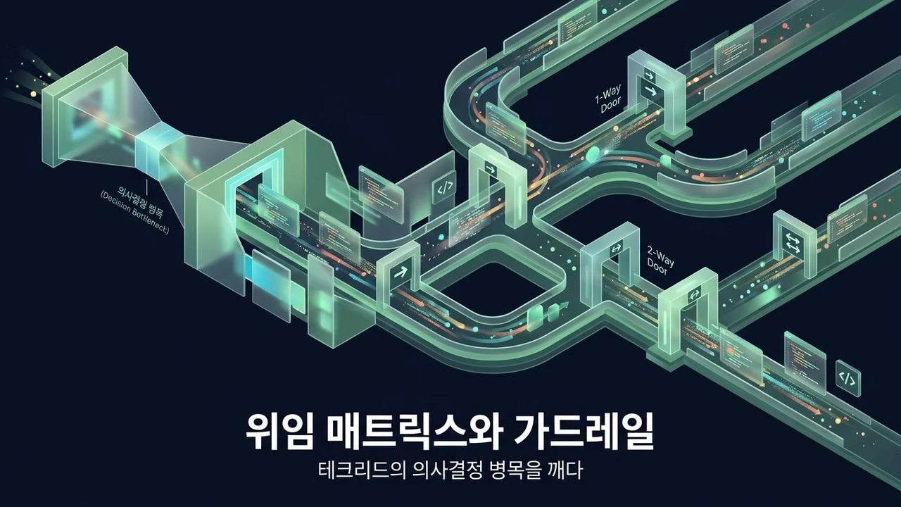 테크 리드 위임 프레임워크: 1-Way / 2-Way Door 의사결정 분류와 아키텍처 가드레일