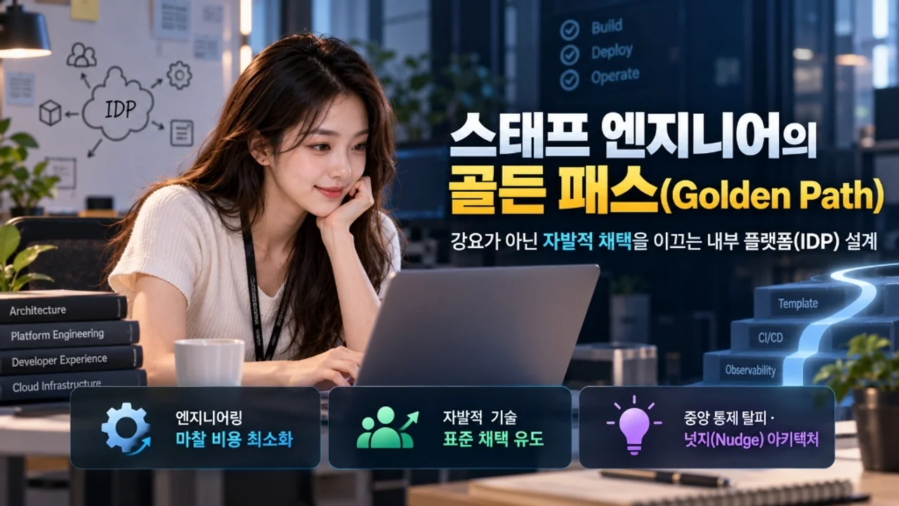 기술 표준을 강요하지 않고 채택을 이끄는 스태프 엔지니어의 '골든 패스(Golden Path)'와 내부 플랫폼(IDP) 인센티브 설계