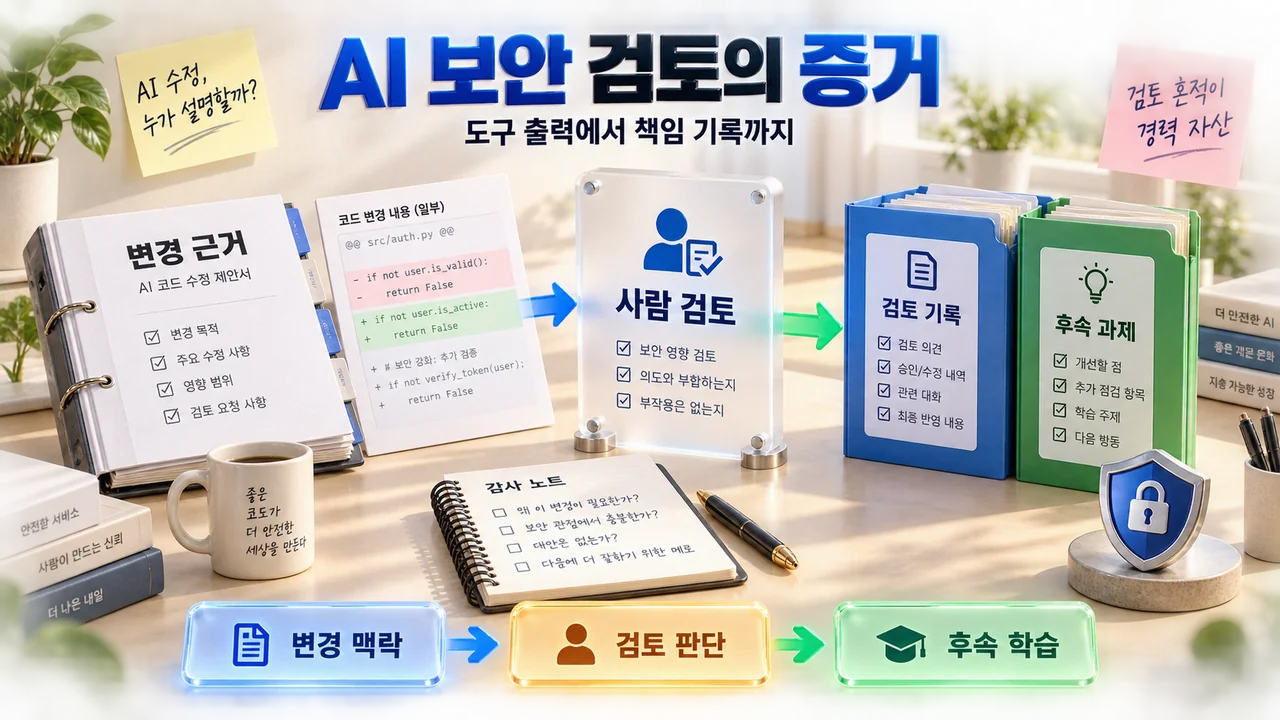 AI 보안 검토를 경력 증거로 바꾸는 기록 설계