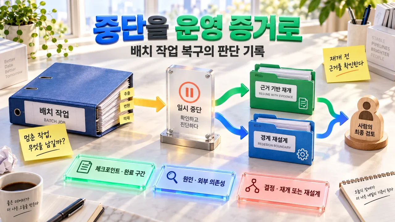 Dataflow 중단·재개 운영 증거 설계