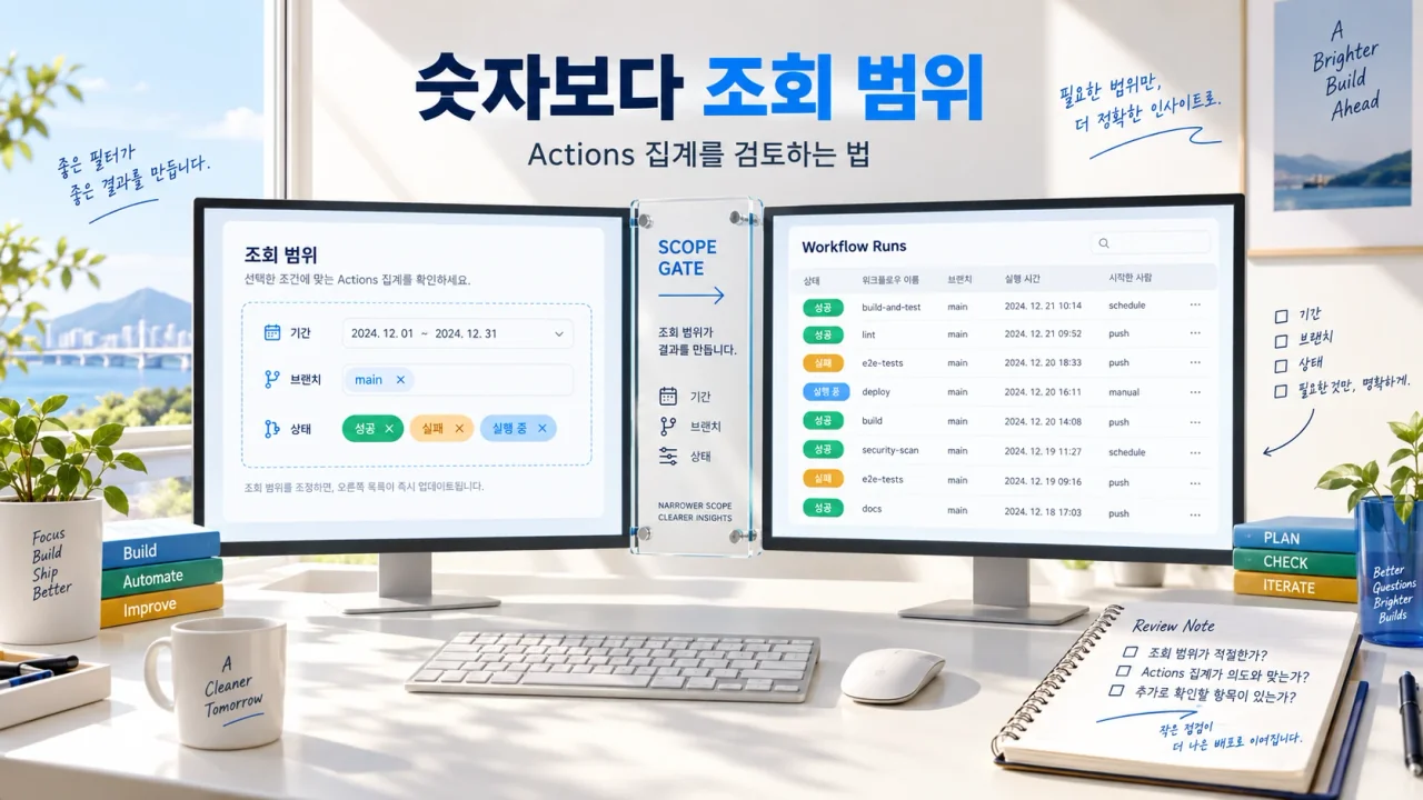 GitHub Actions 집계 경계 운영 설계