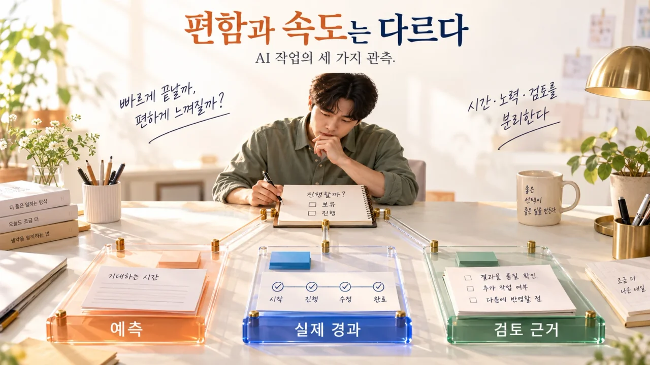 AI 속도 착각의 검토 리듬 설계