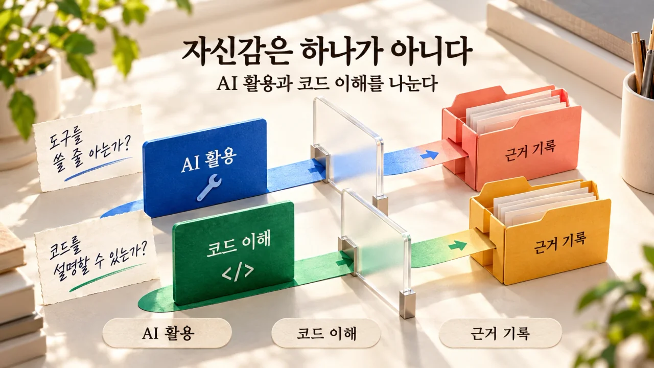 AI 코딩 자신감과 이해를 같은 점수로 묻지 말아야 하는 이유