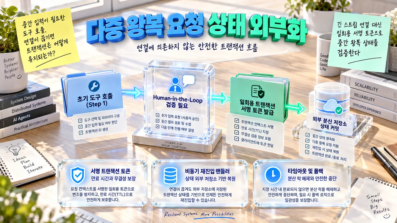 다중 왕복 요청 상태 외부화 구조도
