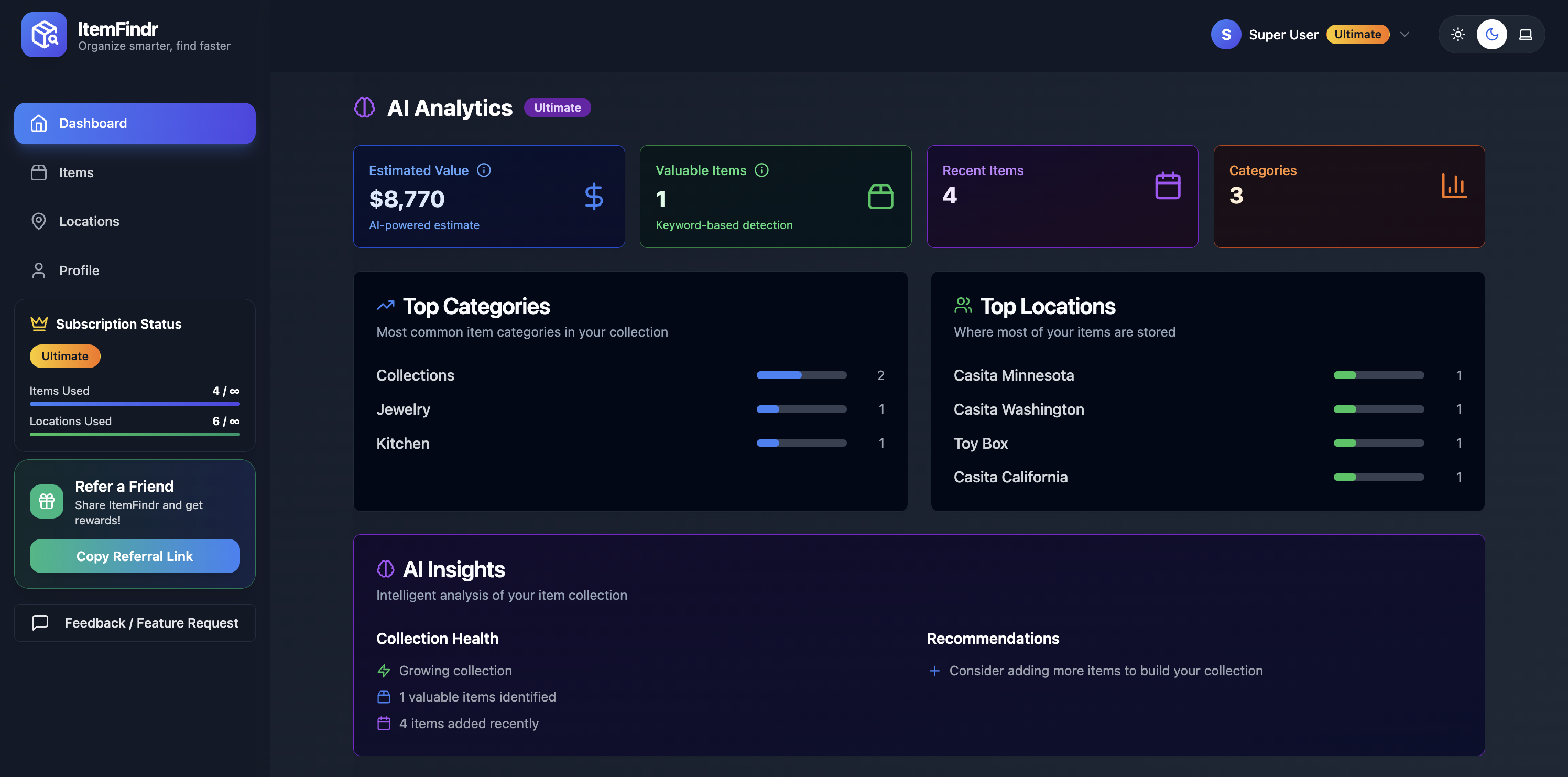 Analytics Screenshot