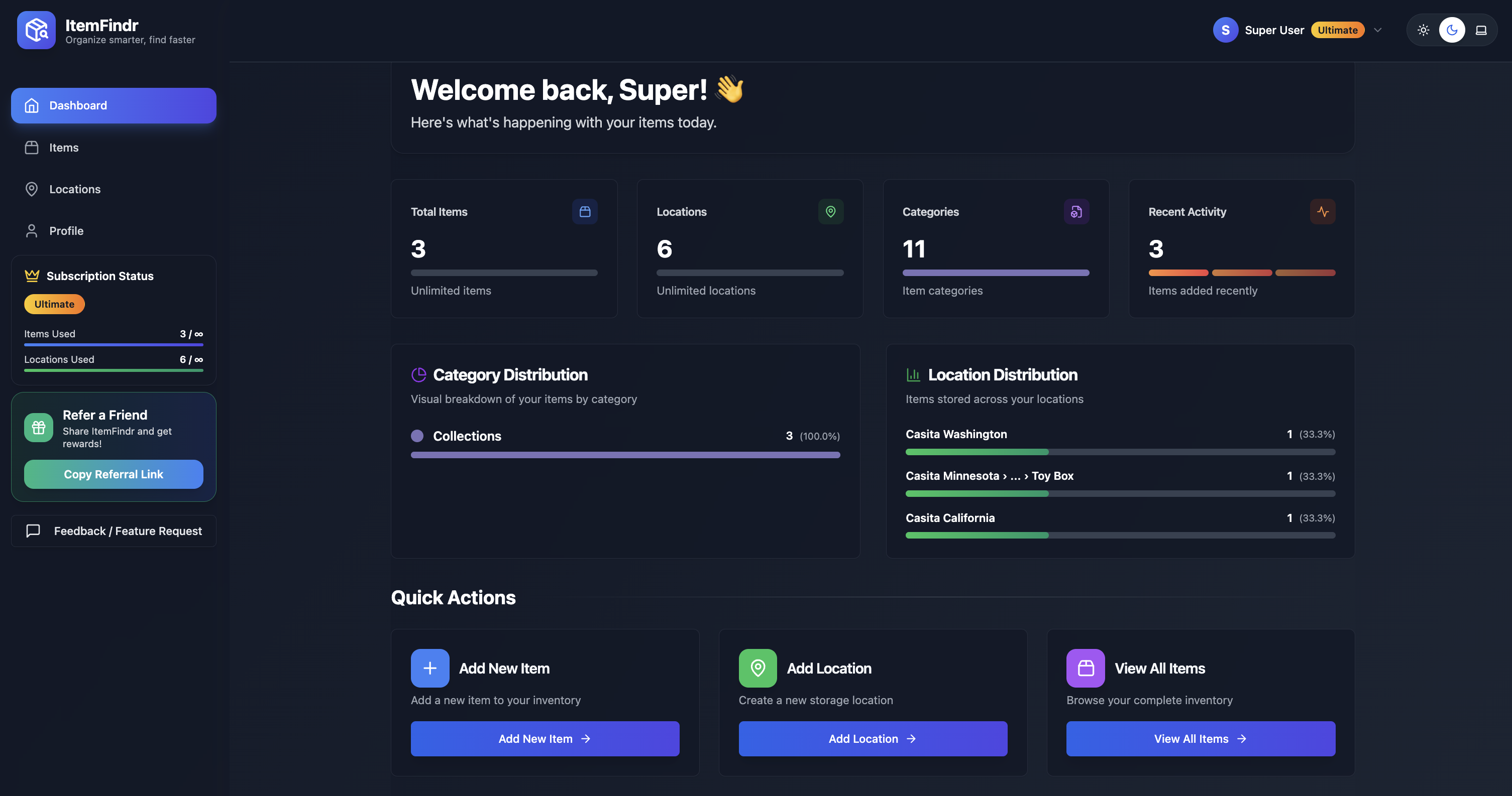 Dashboard Screenshot