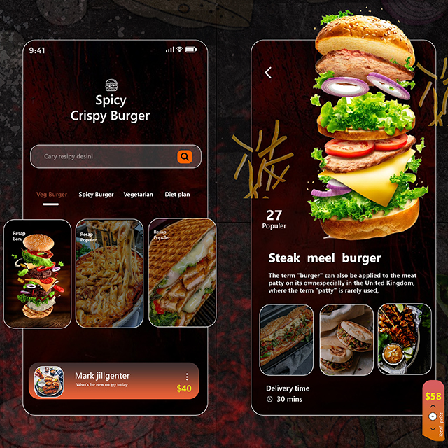 Burger Buggy Food App UI
