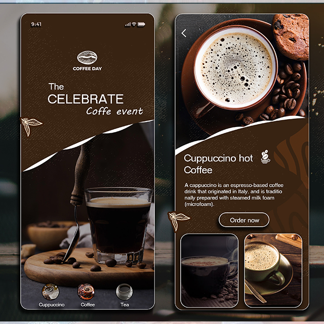 Restaurant App for Coffee Lovers App UI