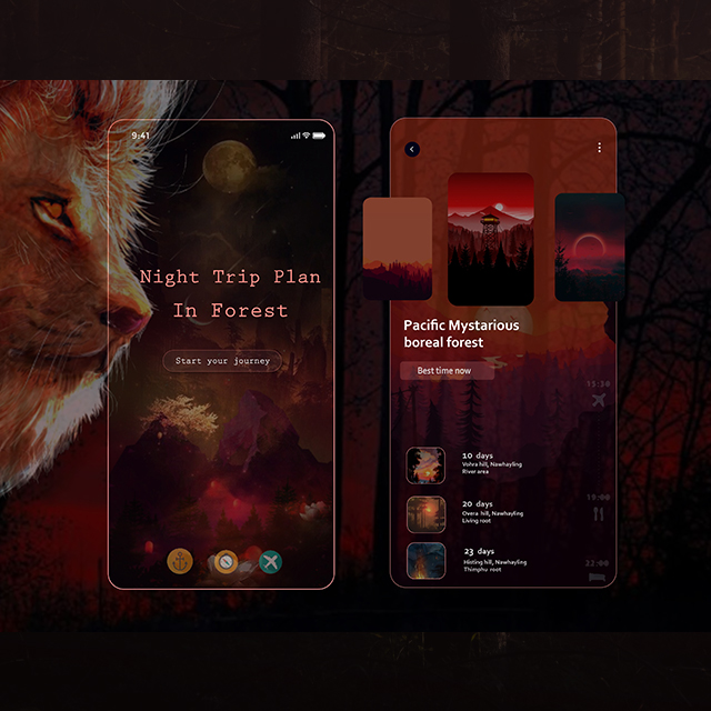 Forest Animal Lover App UI