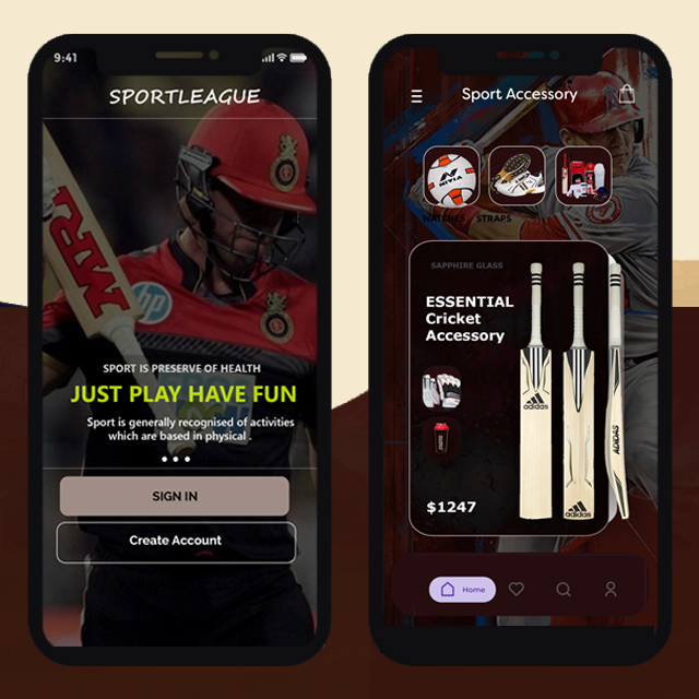 Sports Academy Mobile App UI