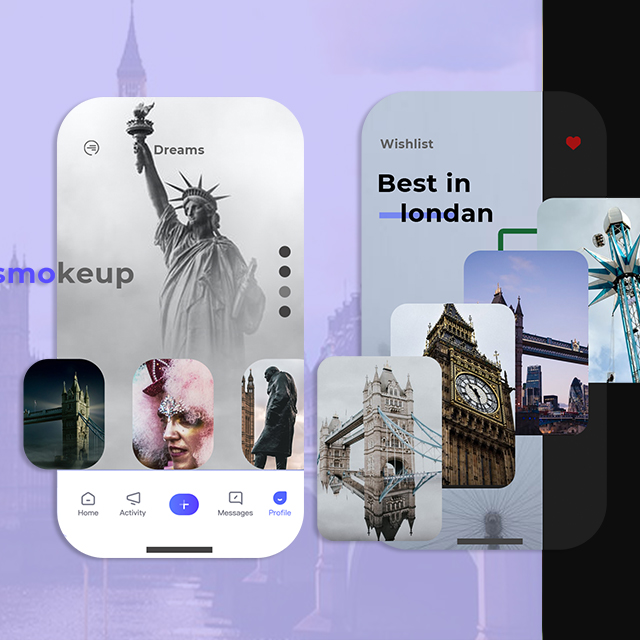 Travel App London Mobile App UI