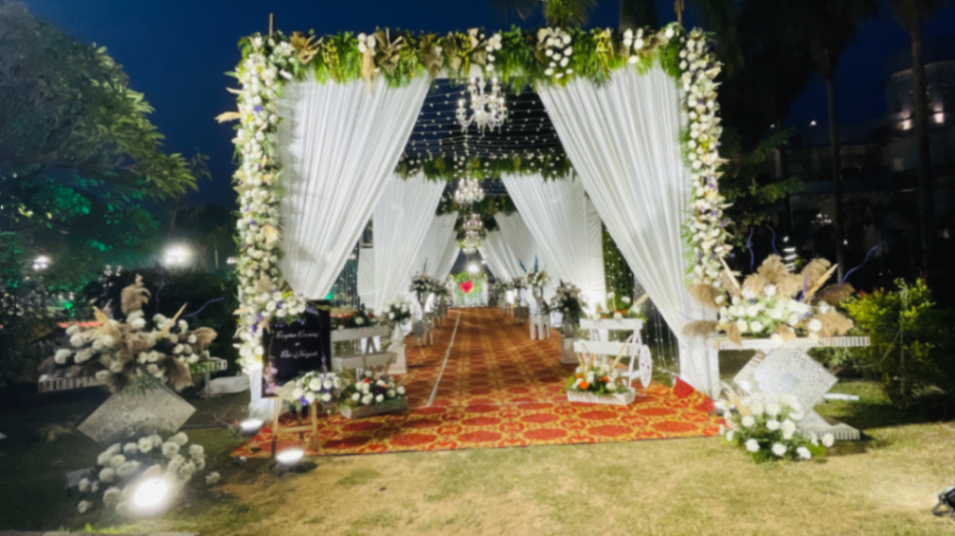 Vrandavan flower decoration  wedding portfolio