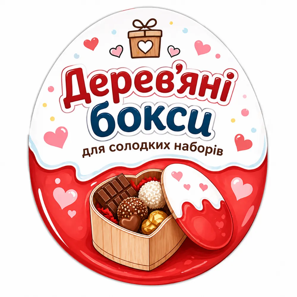 Дерев’яні бокси для солодких наборів
