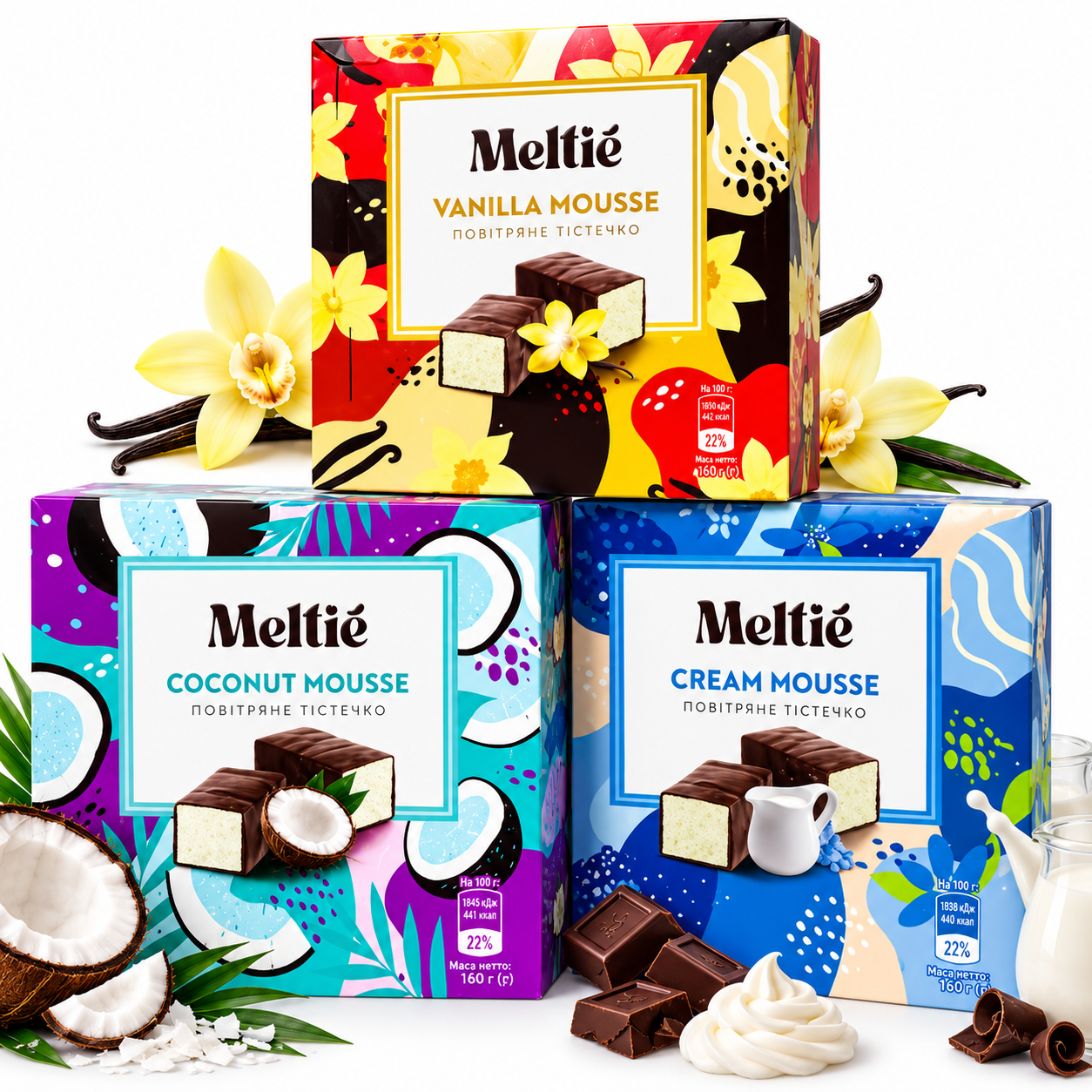 Цукерки Пташине Молоко Meltie 380г