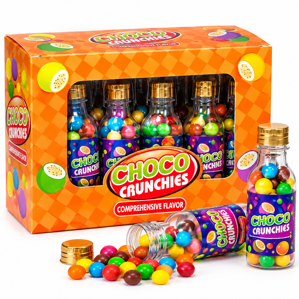 Драже у пляшечках Choko Crunchies/уп