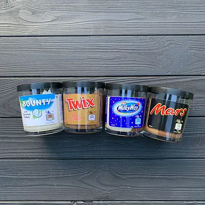 Паста шок.Снікерс/Твікс/Марс 200г Скло