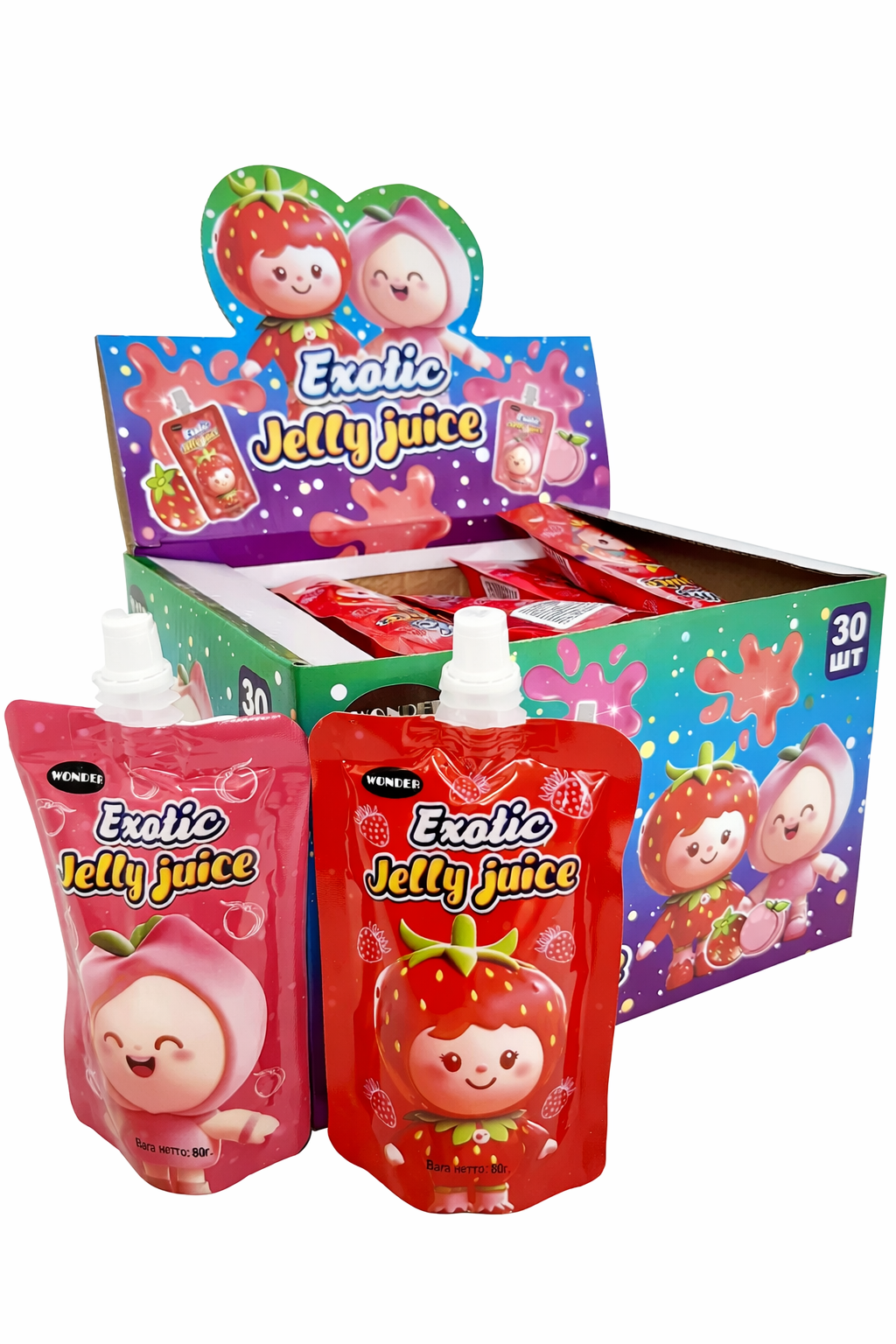 Желе питний тюбік Exotic 80г/уп