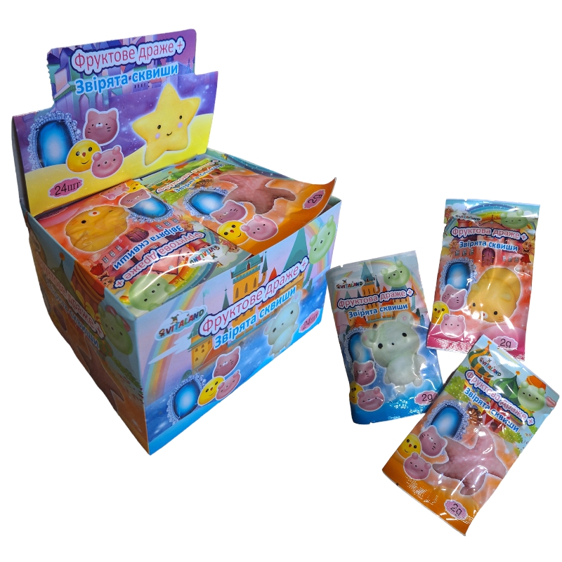 Драже фруктова+сквиши 24шт\уп