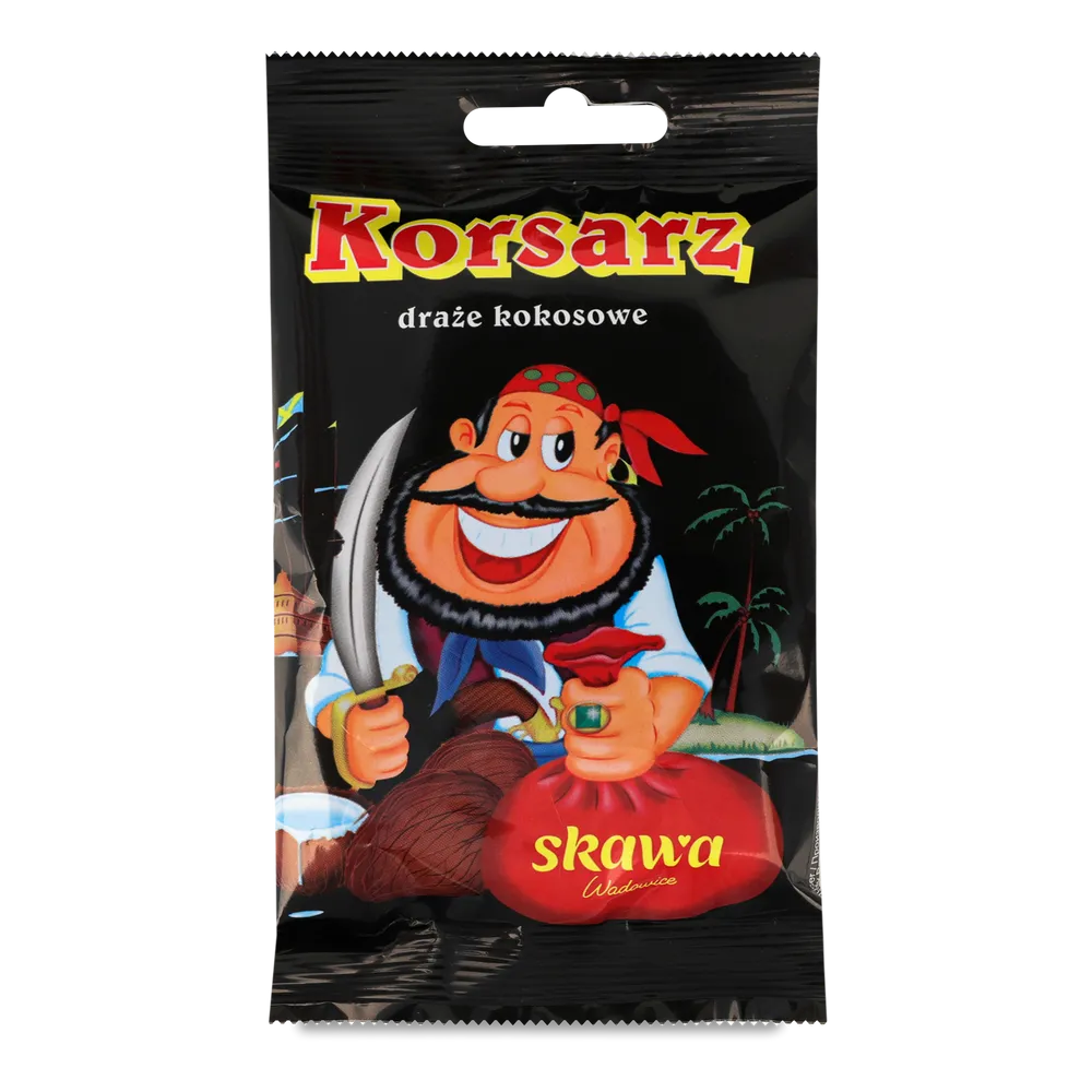 Драже кокосове Корсар 60г (100шт/ящ)