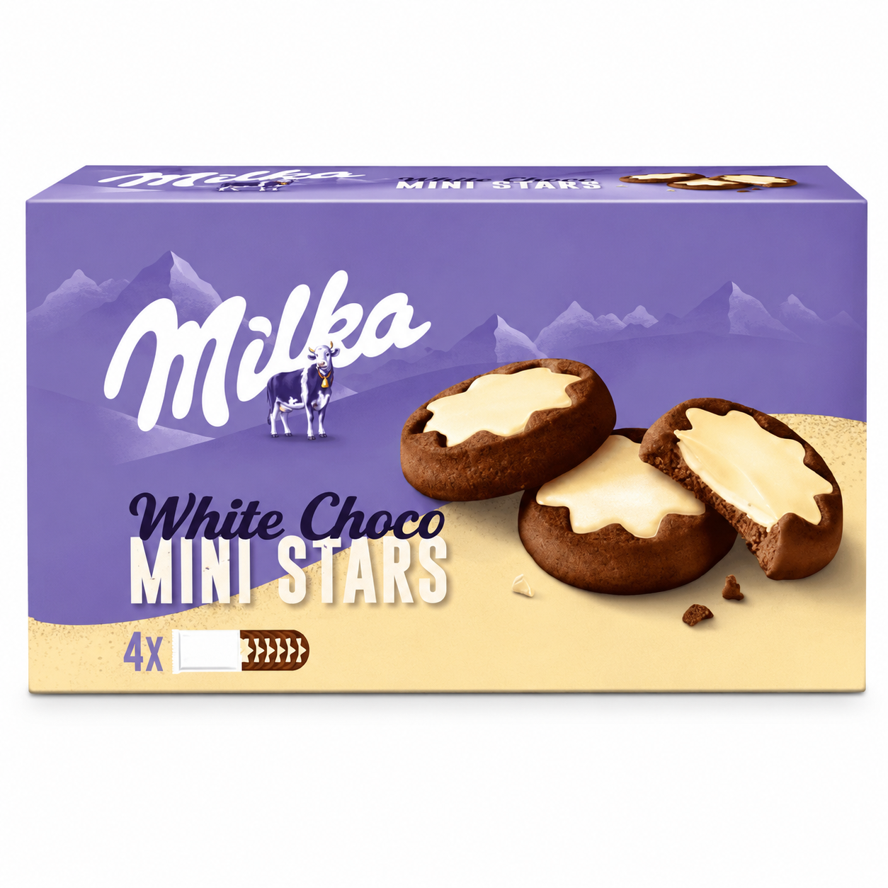 Печиво Мілка міні Stars White картон 150гр