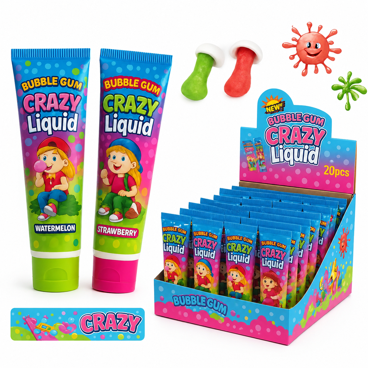 Рідка жувальна гумка Crazy Liquid/уп