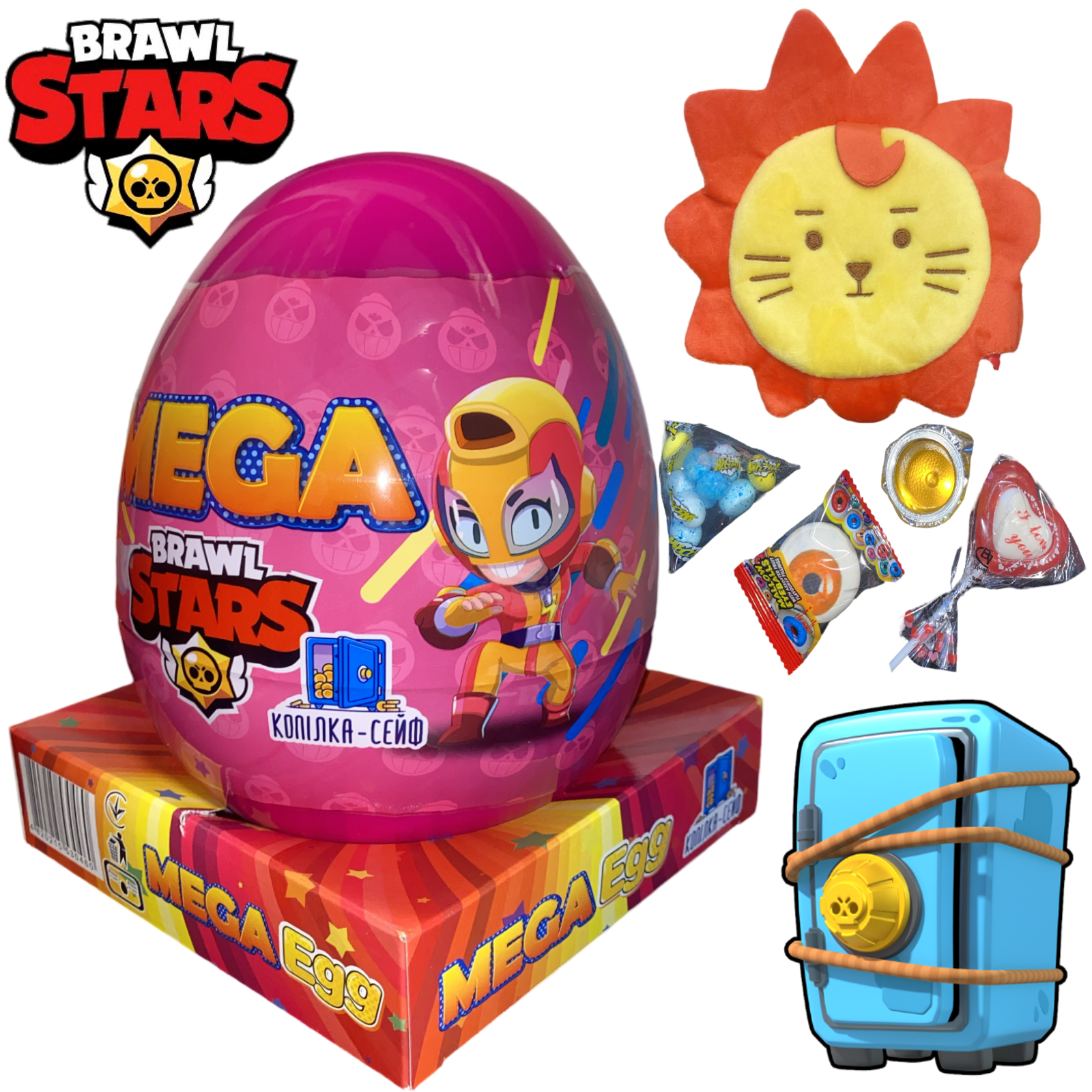 Яйце Mega копілка-сейф Бравлстарс