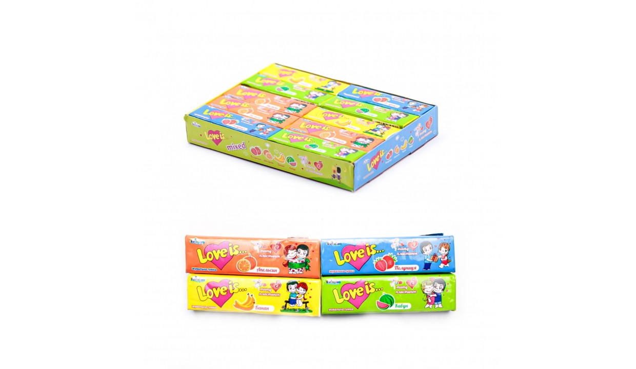 Жуйка Love is пластинка 10г 20шт/уп