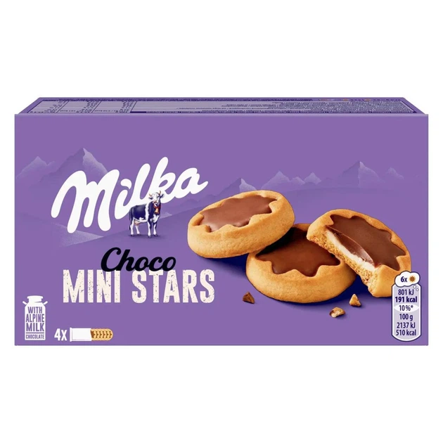 Печиво Мілка міні Stars Choco(картон) 150гр