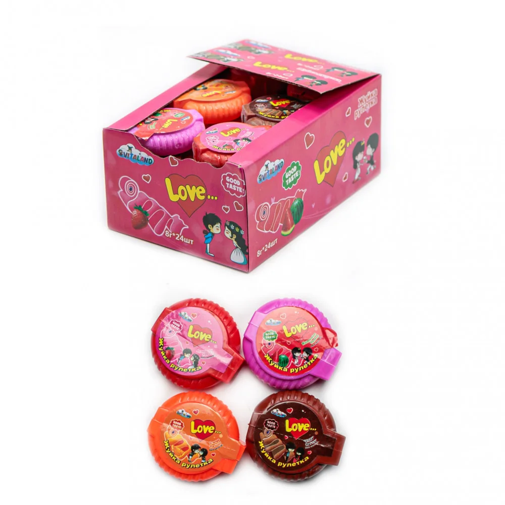 Жуйка рулетка  Love ВЕЛ 12шт/уп