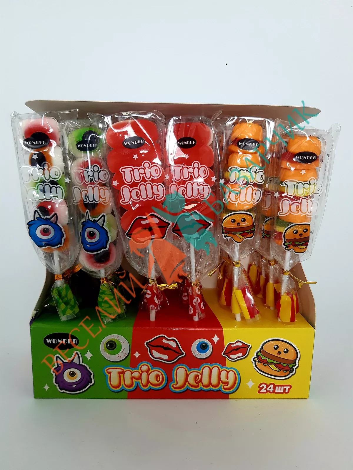 Тріо желейки на палочці Wonder/уп