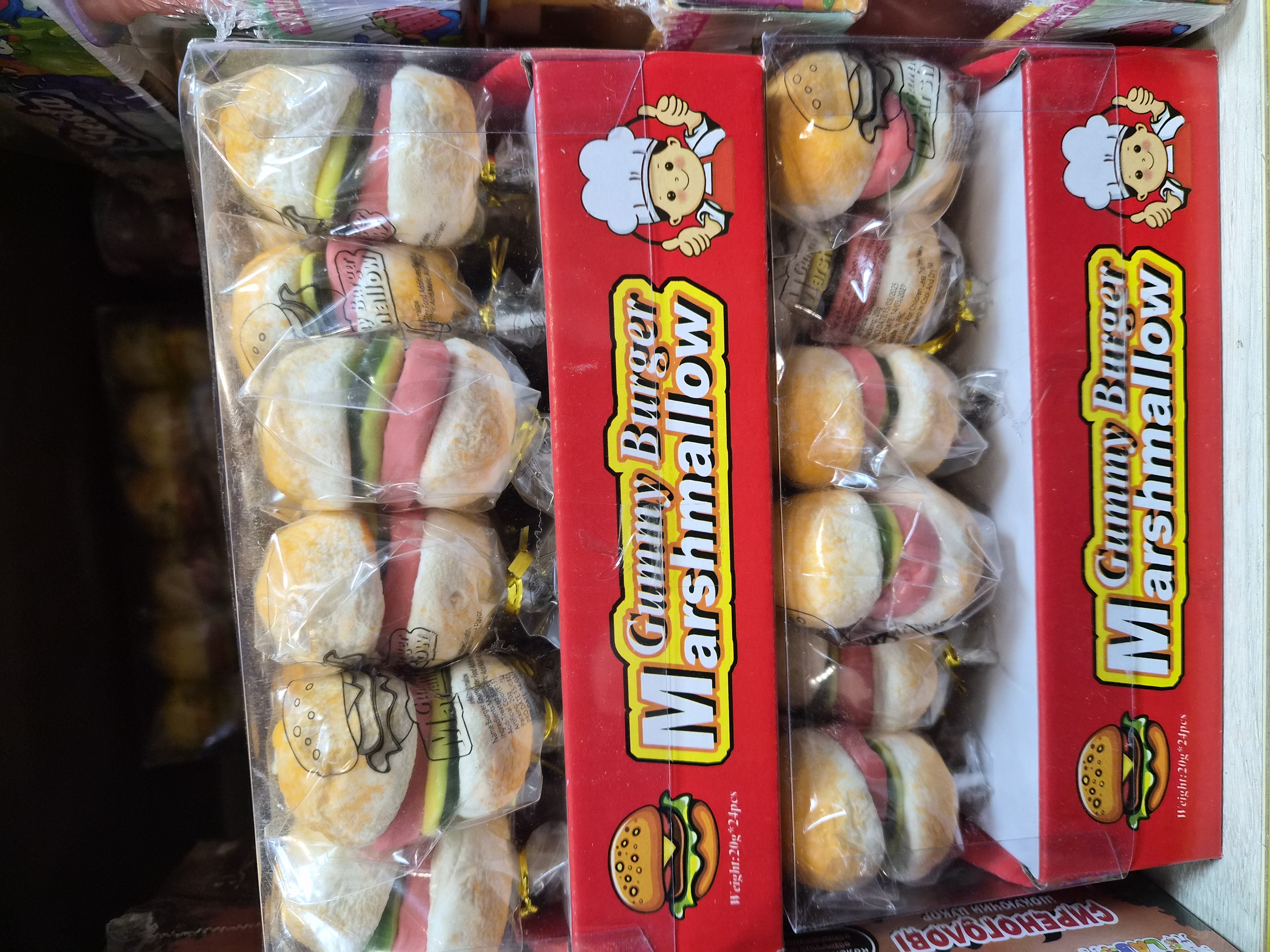 Бургер на палці великий (маршмело) 24шт/коробка