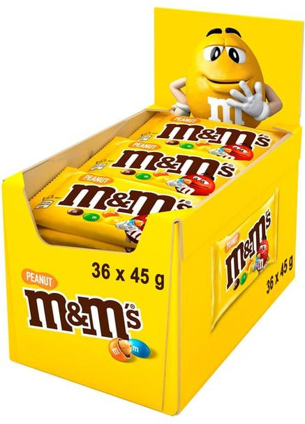 Драже  M&Ms з арахісом 45г  36-24шт/уп 