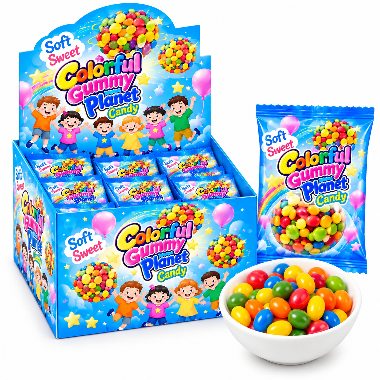 Жувальна цукерка Colorful Planet/уп