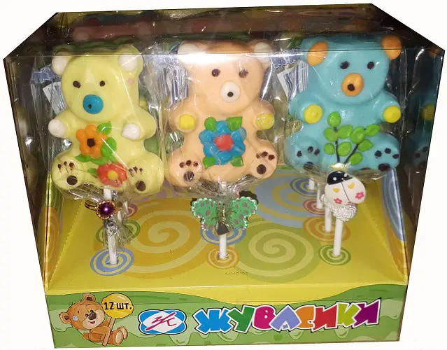 Цук.на палочці Жувасики ВЕЛ (кільце+заколка) 12шт/уп