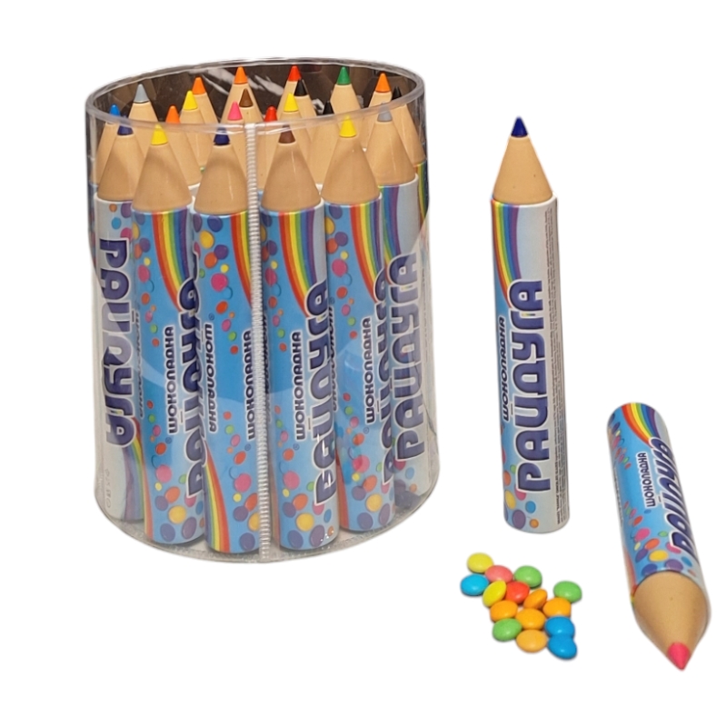 Драже Олівець-Райдуга в банці/уп