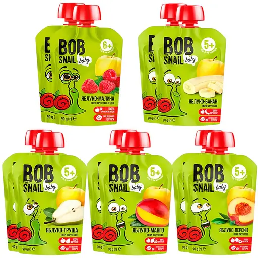 Пюре 90гр Равлик Боб в асорт.