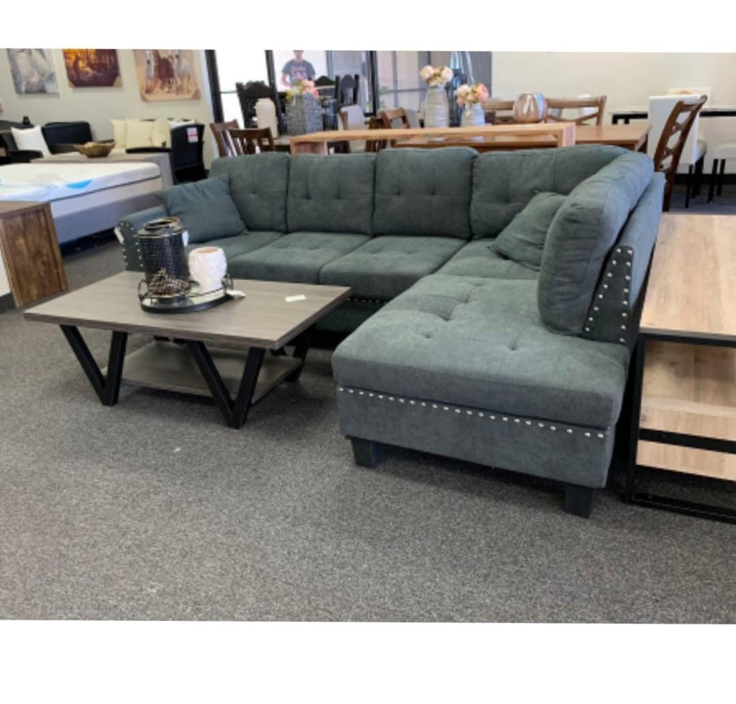 Gray sectional sofa 99x57 Image #1 | Ivy Store