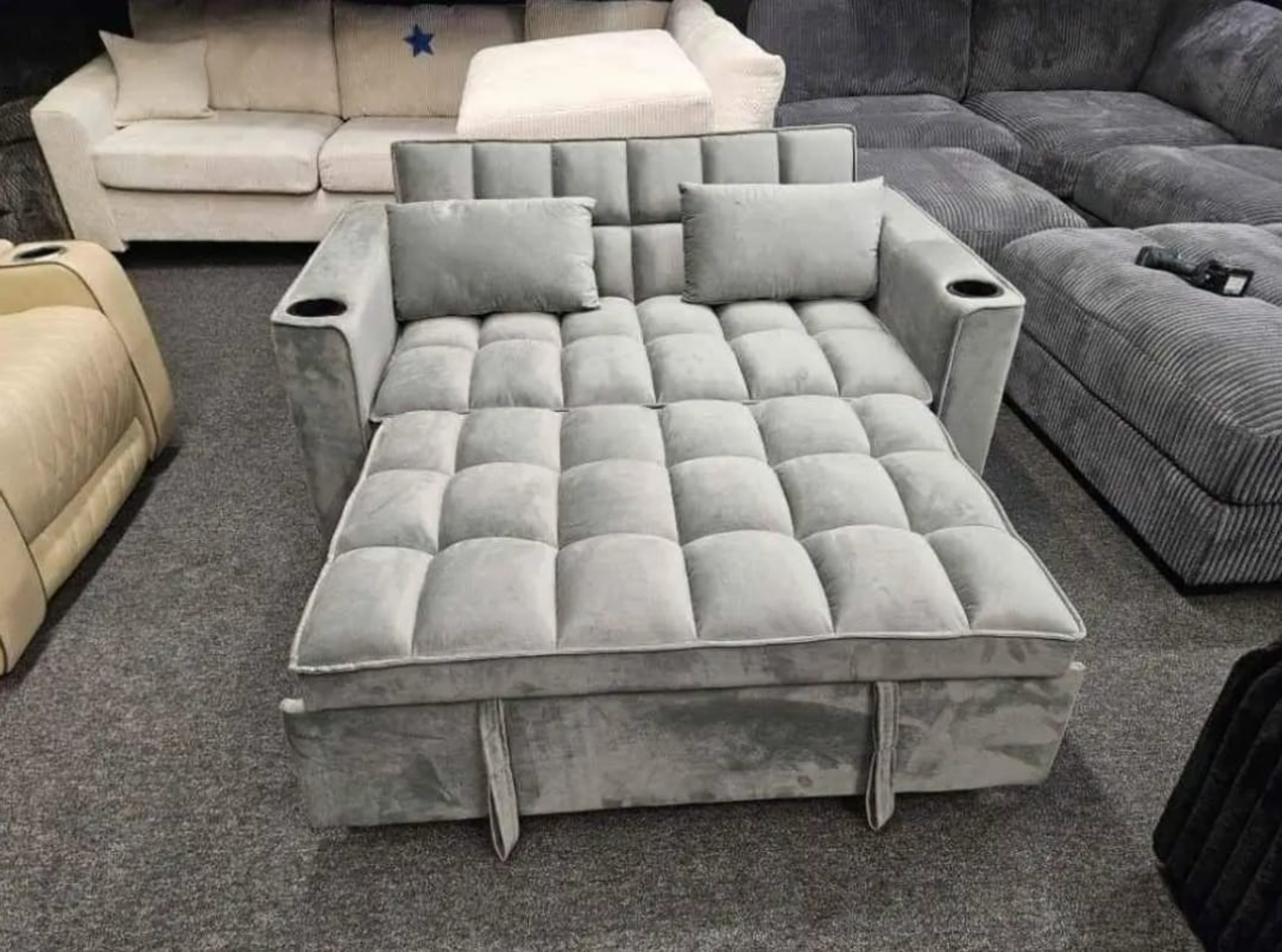 Loveset pullout sofa bed sleeper couch 60x36x34" Image #1 | Ivy Store
