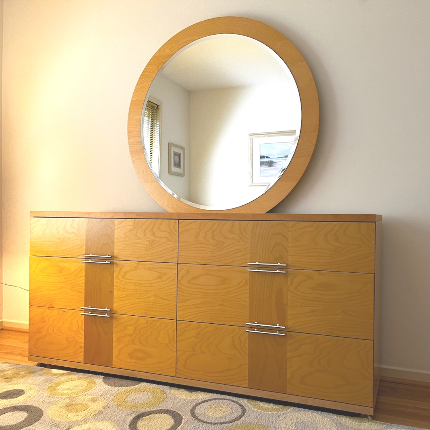Free Delivery - Modern Laminate Dresser With Mirror  Image #2 | Ivy Store