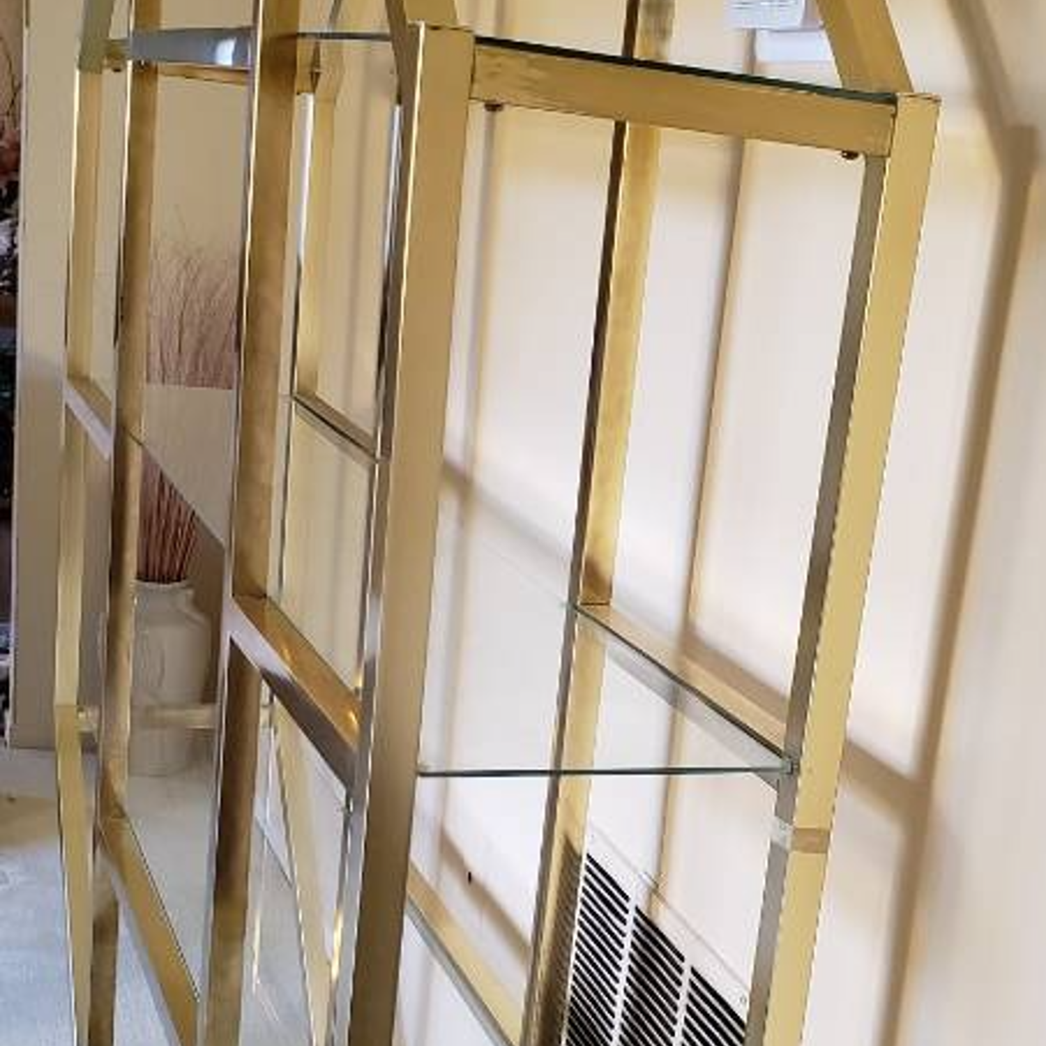 Free Delivery - Gold-Tone Metal & Glass Octagonal Etagere Image #2 | Ivy Store