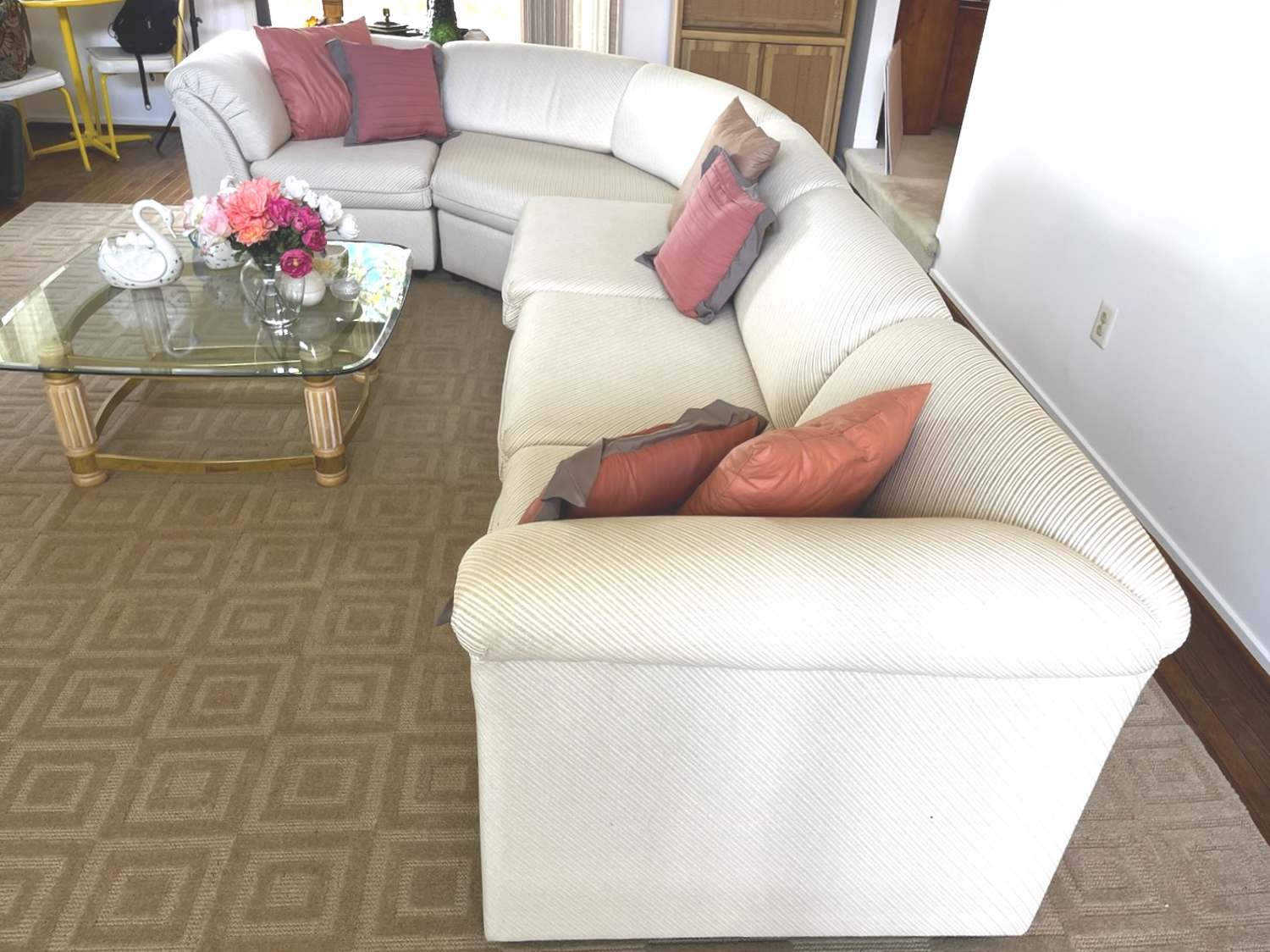 Free Delivery - Vintage Low Slung Four-Piece Sectional Sofa Image #1 | Ivy Store