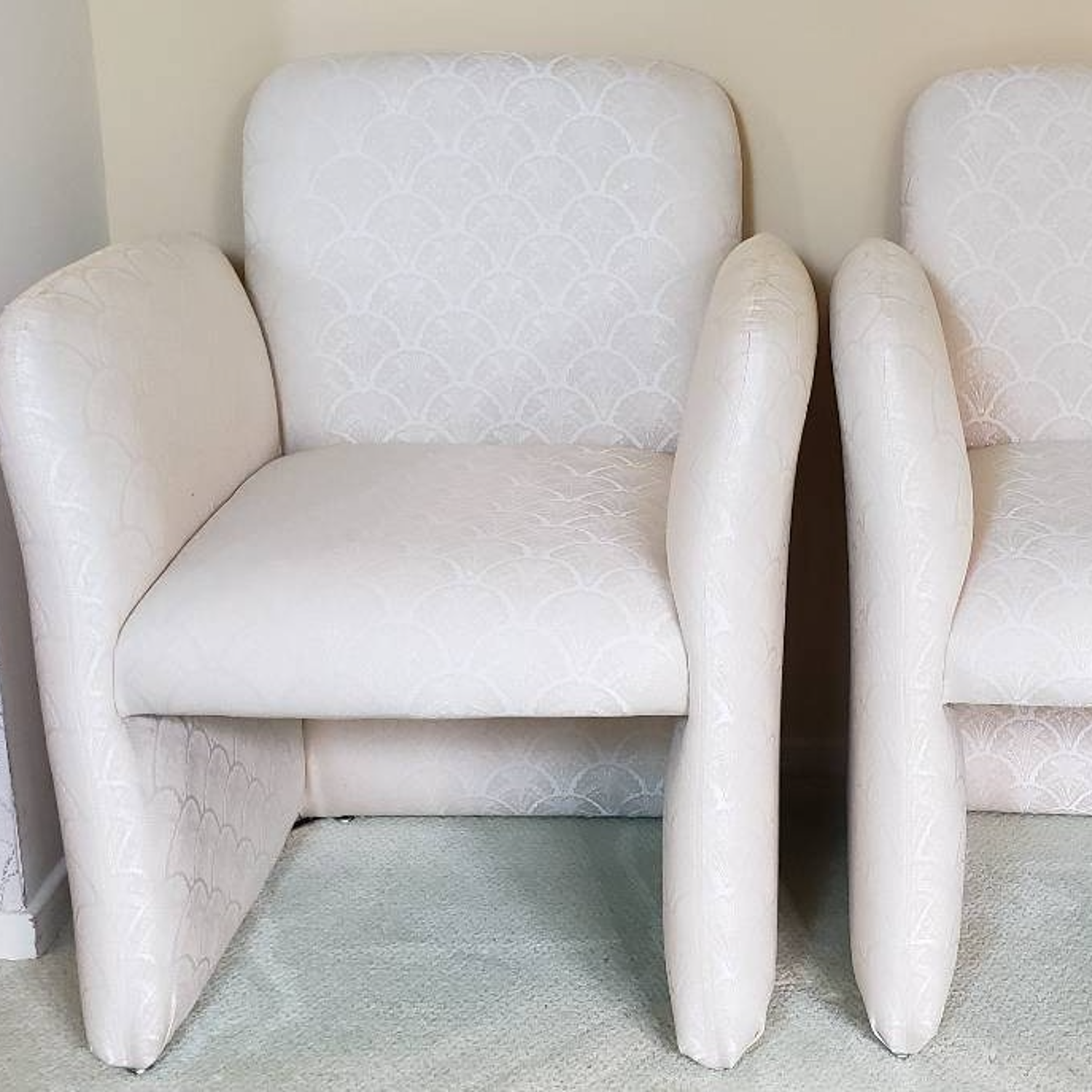 Free Delivery - 2 Vintage 1980's Upholstered Chairs Image #1 | Ivy Store