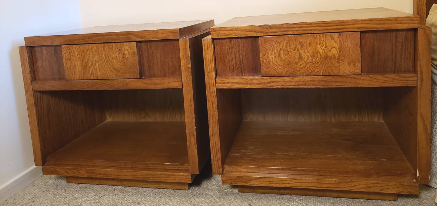 Free Delivery - 2 MCM Mid Century Modern Lane Cubist Nightstands  Image #2 | Ivy Store
